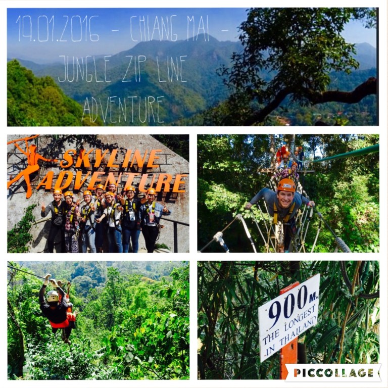 Zip Lining im Urwald von Chiang Mai