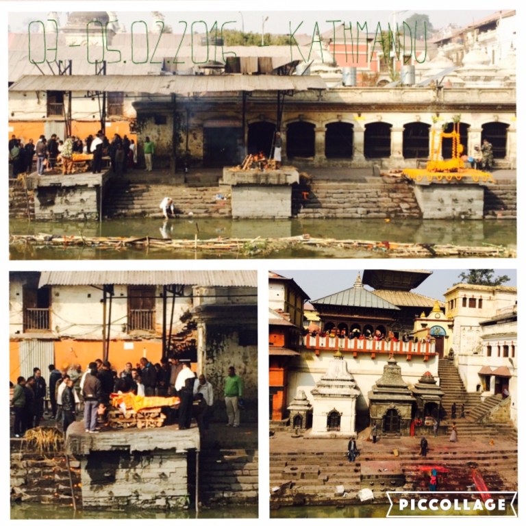 Open-air crematorium in Kathmandu