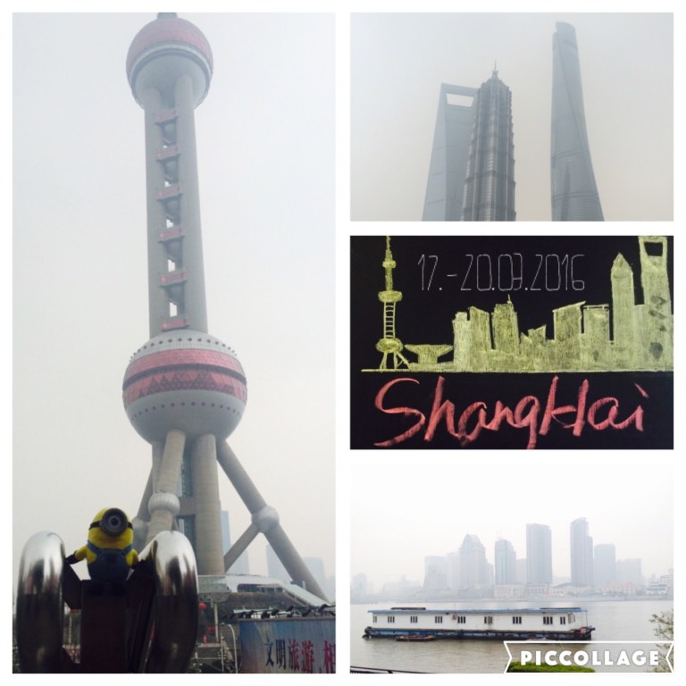 Oriental Pearl Tower and Shanghai Tower (632 meters 2nd highest building in the world)